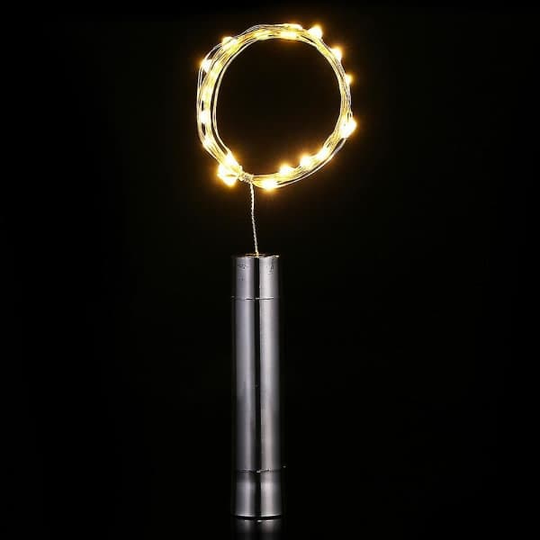 8-pak 20 LED-vinflaske korklamper AA-batteridrevne 2 meter