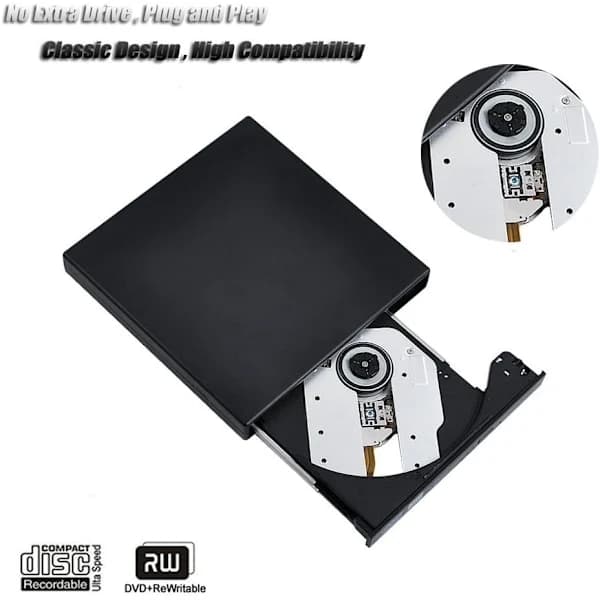 Les/Skriv Bærbar Blu-ray-brenner 4k Ultra HD Blu-ray