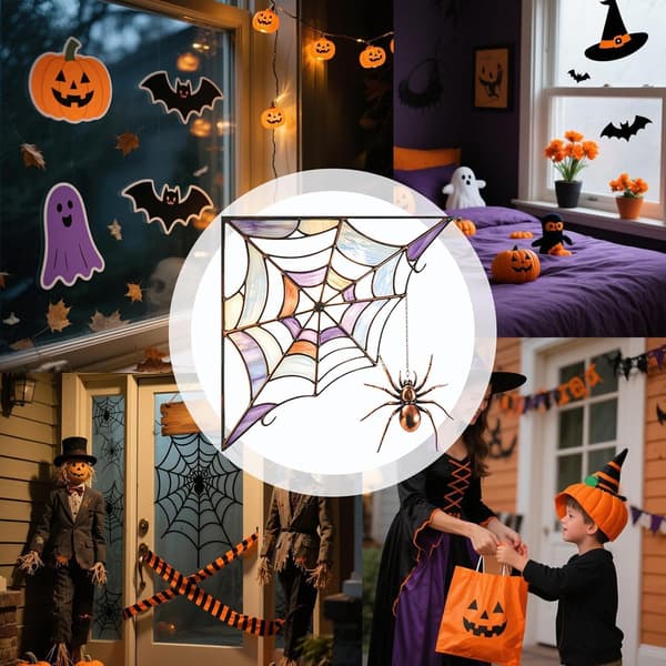 Halloween spindelvev klistremerker 2D vanntette, tilskjærbare selvklebende folier -