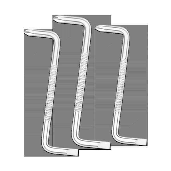 #3-pak Offset Skruetrækkersæt med Magneter Z-type Skruetrækker med Phillips og Fladhoved PH3/PH2 PH2/PH1 PH2/SL6#