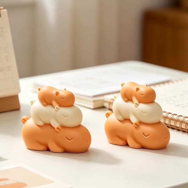 Dejlige Capybaras silikoneform til stearinlys, sæbe, håndværk og boligindretning