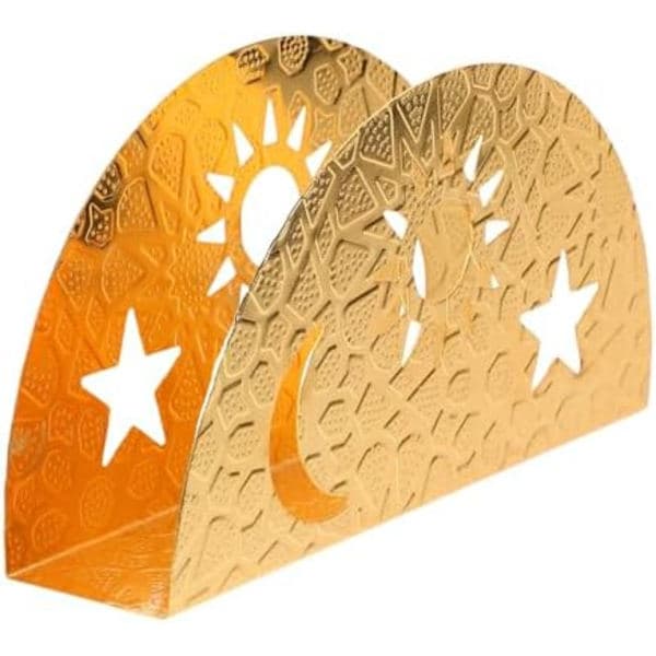 Ramadan Servietholder Stjerne Måne Servietholder Eid Dekoration Servietstativ Moderne Fritstående Papirhåndklædedispenser til