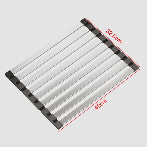 Avløpsrist i rustfritt stål for vask – 41,5 x 32,5 cm