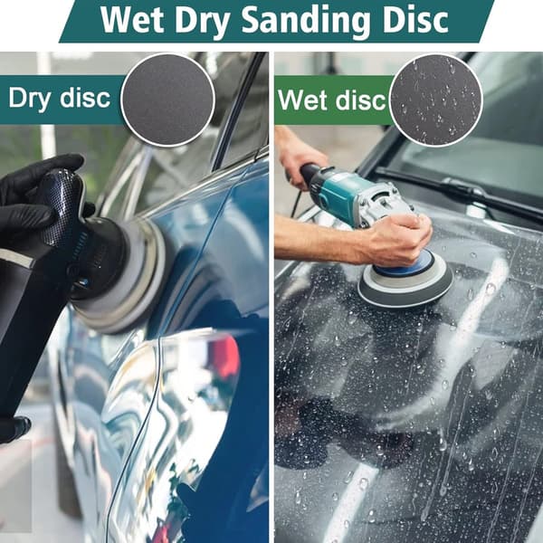 Round Sandpaper Set, 24 Pieces, 125mm Hook and Loop, Grit 600-5000, Wet and Dry Use