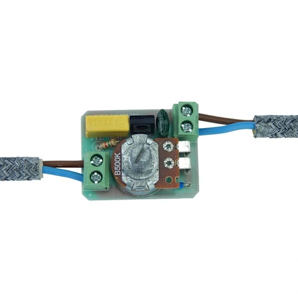 Rotationsdimmer med vit 220-230V-kabel, tryckknapp för dimbara LED-lampor