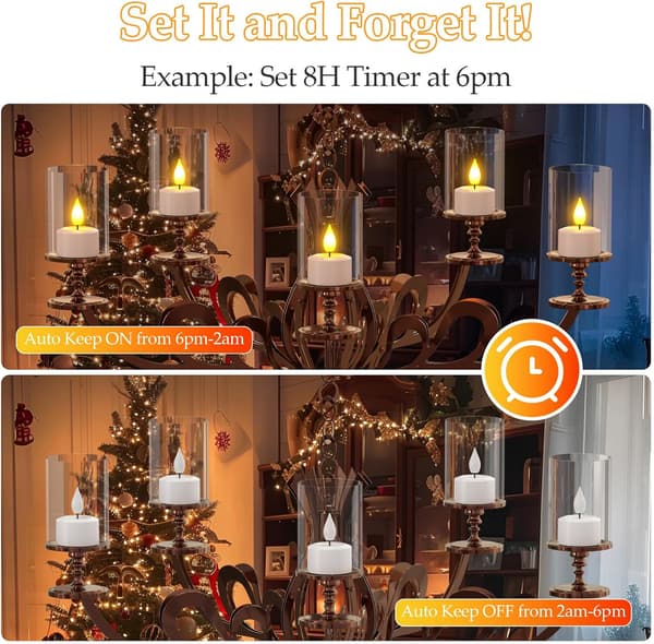 12-pack Rechargeable Flameless LED Candles with Remote Control and Timer for Home Decor