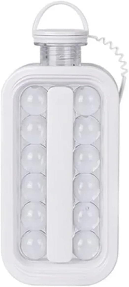 17-grid Ice Maker, 2-in-1 Ice Hockey Mold, Portable Large Capacity Kettle (White)