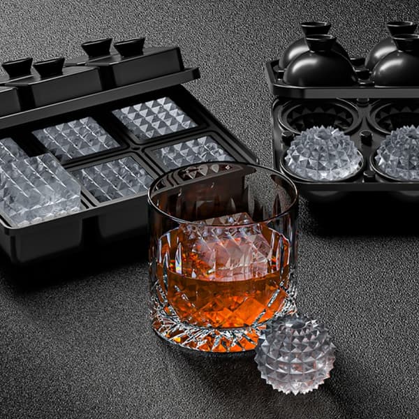 Profesjonelt rombeformet isbitformsett, krystallklare isballer, silikonkonstruksjonsformer for cocktailer og whiskydrinker null - 2 0.37