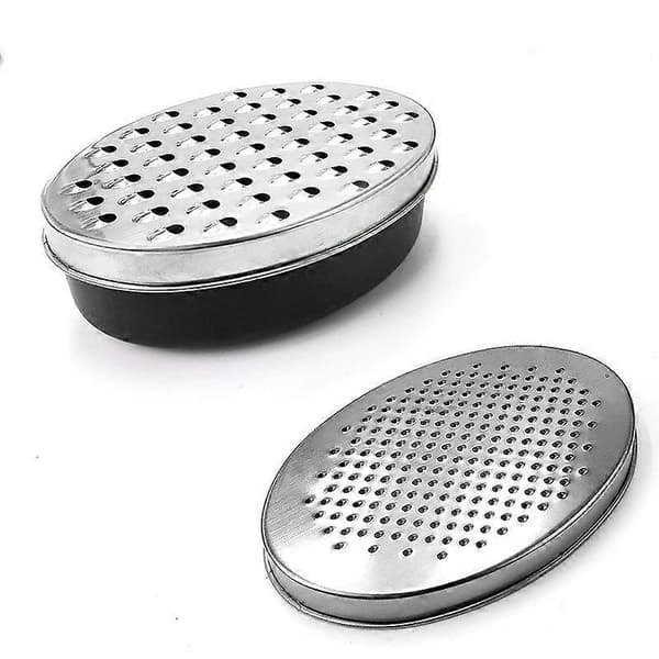 Multifunctional Double-Sided Stainless Steel Lunch Box, Grater, Storage, Vegetable Cutter, Oval Grater, Ginger, Shredded Vegetables