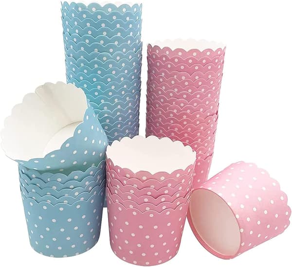 50 stk Bagepapirkopper, Papirmuffinsforme, til Hjemmeovn