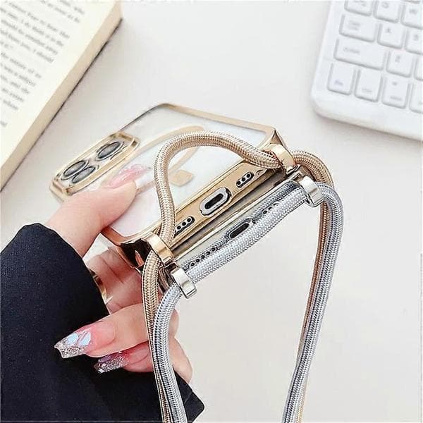 Compatible with iPhone 15 Pro Max Case Compatible with MagSafe TPU Phone Cover with Long Lanyard