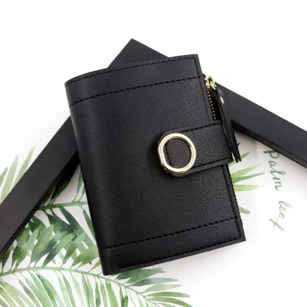 Dame kort pung dame clutch taske SORT sort