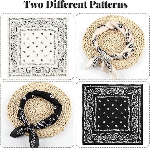 4 stk 90CM Sateng Cashewblomst Store Firkantede Skjerf, Paisley Skjerf