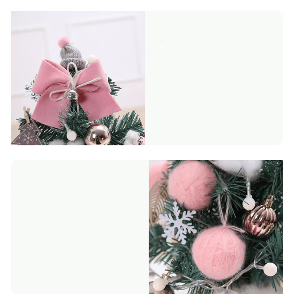 Decorative Christmas Tree, Artificial Tabletop Tree With LED Decoration