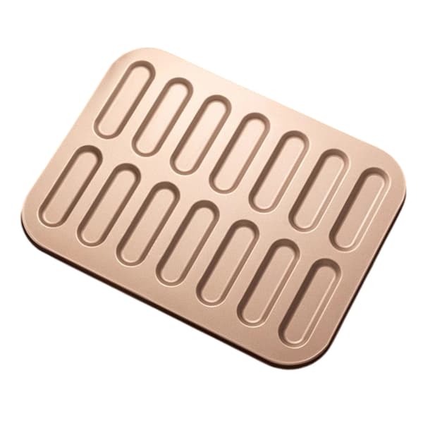 Practical Kitchen Utensil Carbon Steel 14-Finger Cake Mold Ladyfinger Mold