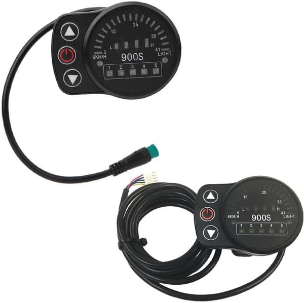KT-900S Ebike Meter 5-bens interface PAS 5-bens LED-display Vandtæt elektrisk cykelkontrolpanel