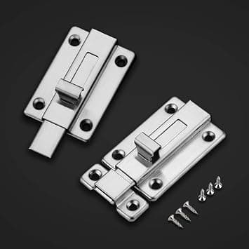 Dørbolte, 1 stk. rustfrit stål spærreglide dørlås, Su