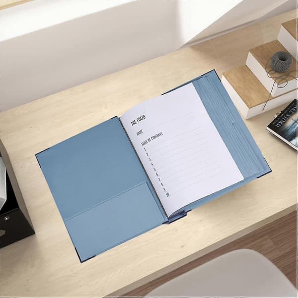 Document Folder Folio, If I Disappear, For Important Documents, Emergency Binder, Birth Certificate, Social Security Card, Passport Blue Blue