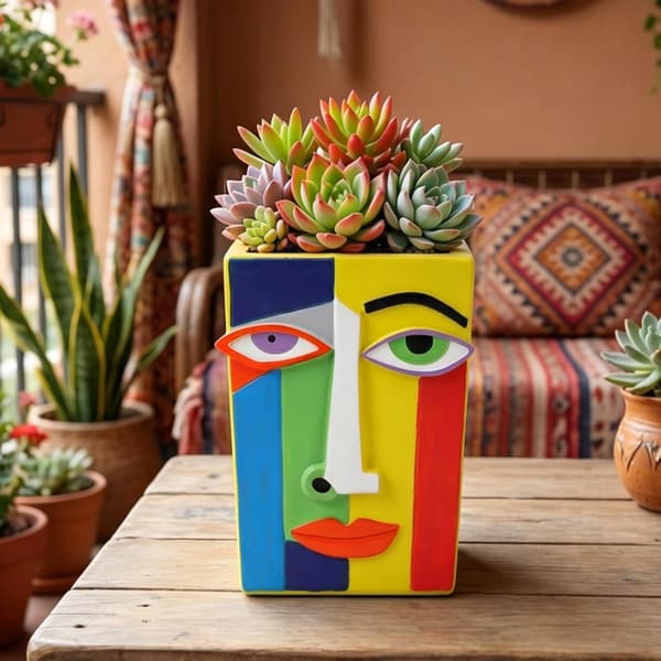 blomsterpotte for blomster, dekorasjon, abstrakt og flerfarget -