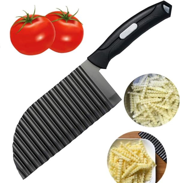 Wave Cutter, Potato Cutter, Versatile Vegetable Cutter, Fluted Knife, Crinkle Cutter, Potatoes, Salad