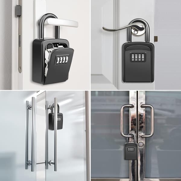 Key box with hook, key safe, waterproof secure outdoor key box, for home
