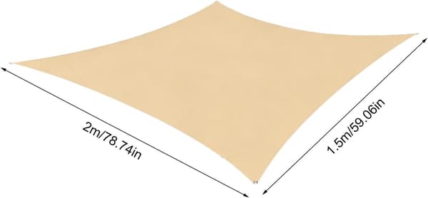 solskjermseil oxford 420D vanntett 2 x 1,5 m - 2 x 1,5 m