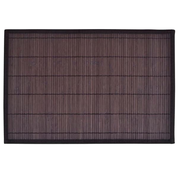vidaXL 6 Bordstabletter i bambu 30 x 45 cm mörkbrun Brun brown