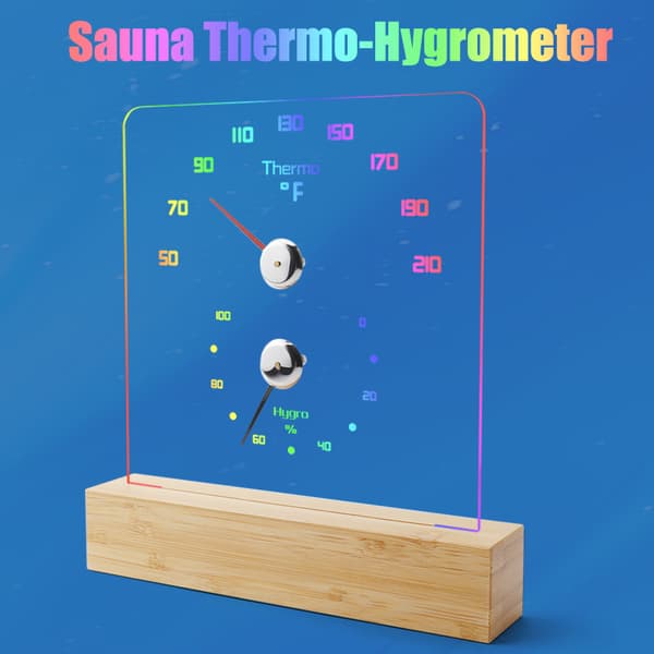 RGB bastutermometer - exakta temperatur- och luftfuktighetsavläsningar