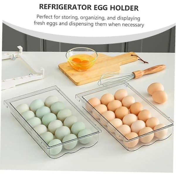 Refrigerator Egg Box Storage Container Hanging Egg Holder Tray For Refrigerator Easy To Clean And Access (FMY)