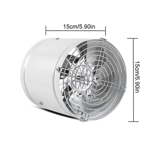 Multifunktionell Köksfläkt med Skyddsgaller - Kraftfull & Tyst Ventilationsfläkt - Aluminium Vit 6 White 6