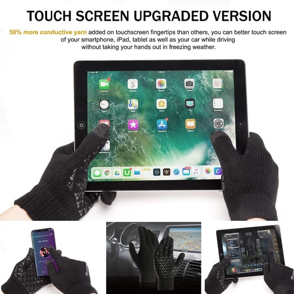 Winter Knitted Touchscreen Gloves for Men and Women Texting Sm