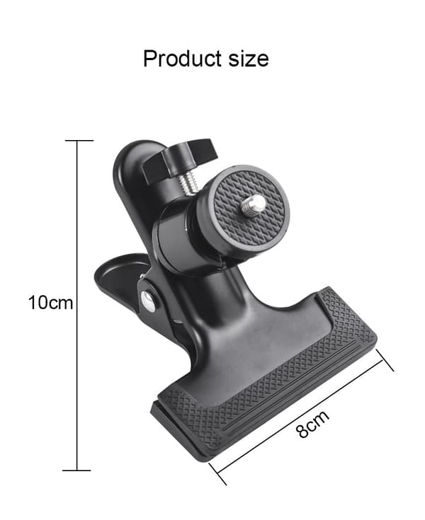 Metal Reflector Holder Clamp, Photo Studio Spring Clamp with 360°