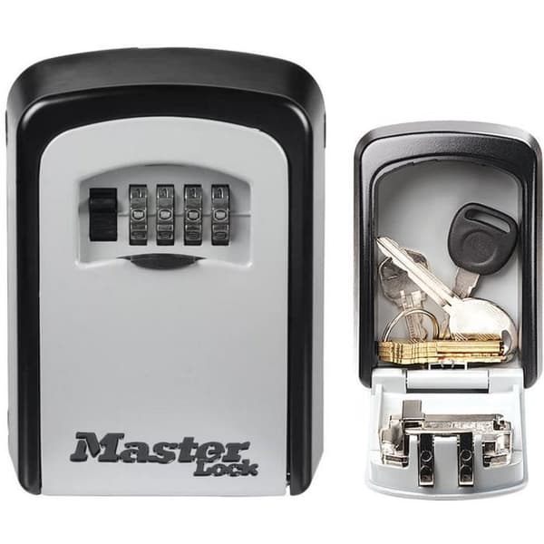 MASTER LOCK Säker nyckellåda - Storlek M - Nyckellåda - Säker förvaring Svart, Grå