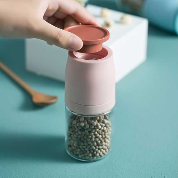 Adjustable Thickness Pepper Grinder Even Grinding Multipurpose Pepper Grinding Tool Kitchen Accessories Pink Pink