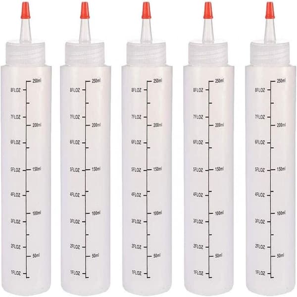 Squeeze Bottles for Sauces, Small Squeeze Bottle with Nozzle for Precise Portion Control, Plastic Bottles for Kitchen
