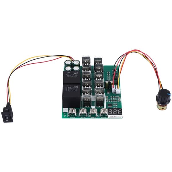 DC 10-55V 12V 24V 36V 48V 55V 100A PWM Motor Speed Controller HHO Remote Control Reverse Switch with LED Display