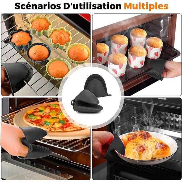 Oven Mitt - XVX - Silicone - Heat Resistant - Non-Slip - Washable