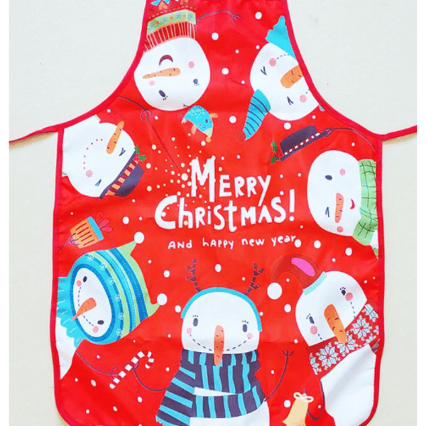 Christmas Apron for Women, Christmas Chef Apron with Adjustable Straps Waterproof Material, Festive Baking Apron with Unique Pattern Large Bib Apron