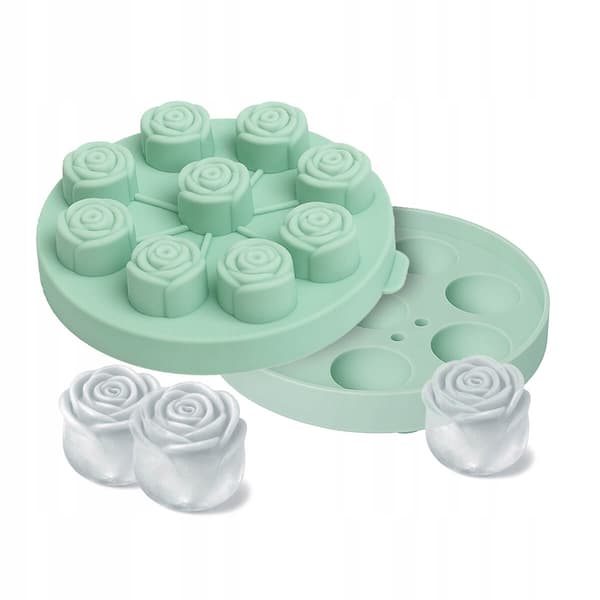 SILIKONISFORM ROS 3D -jäämuotit, 9 kpl, juomille