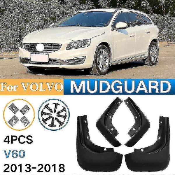 Stänkskydd för bil Volvo V60 2013-2018 Auto Stänkskydd Fram Bak Stänkskärmar Bil