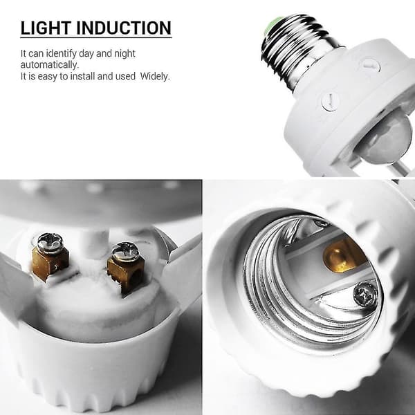 Smart Infrared Motion Sensor Light Socket, Innovative Outdoor Indoor Garage Lighting With Adjustable Duration Sensitivity