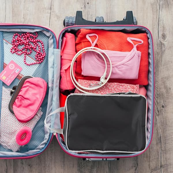 4 stk. pakning terning kompressionsrejseterning til pakning af polyester lynlås sort til kuffert forretningsrejser og camping -