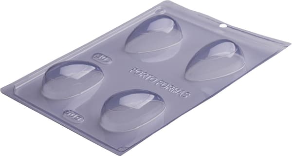 Pralinform Egg 50g - Porto Formas 30 - Spesiell 3-delt form Transparent transparent