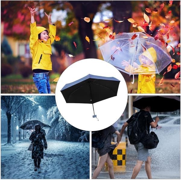 Miniparasoll for uteområdet, bærbar parasoll | UPF 50+ mørkeblå - Dunkelblau