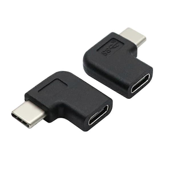 USB 3.1 Type C Han til Hun Konverter USB-C Adapter 90 Graders Ret Vinkel [DB]