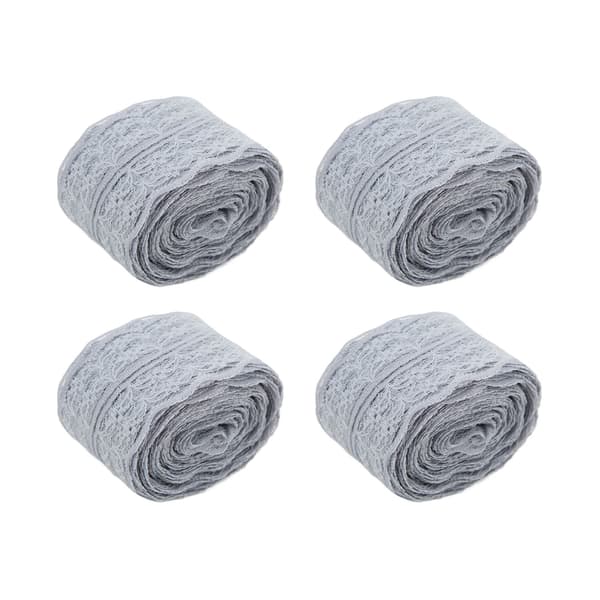 4 stk. nylon blondebånd, retro, DIY, dekorativt tilbehør til gaveindpakning, grå 0.2