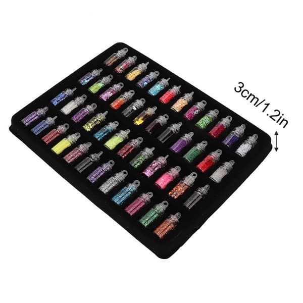 Flash Sequin Powder Decoration Kit - 48 Bottles, DIY Jewelry Epoxy Mold Making Tools