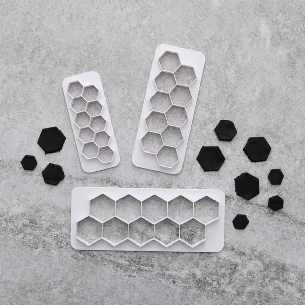 Pussel + Hexagon Utstickare | 6-pack Transparent transparent