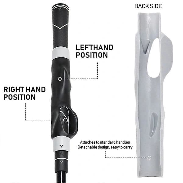 Golf Grip Training Aid Golf Club Shaft for Swing Grip Trainer Left Right Hand Training Aid, Black