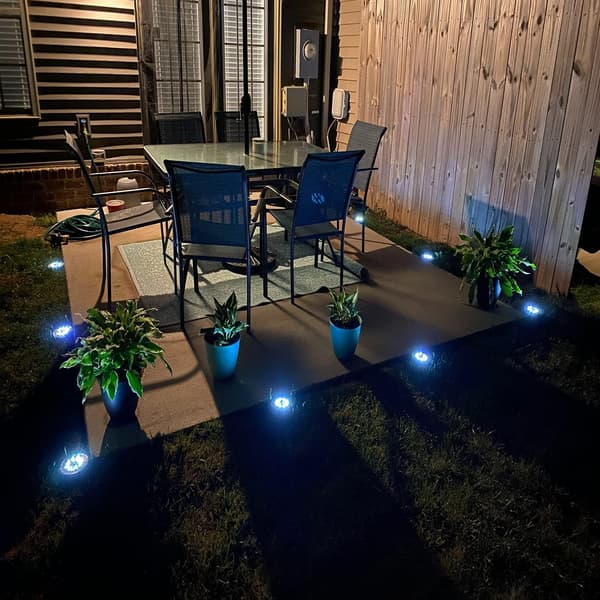 Solcellelamper Utendørs Hage, Dekkslys Sol - 8 LED, Utendørs